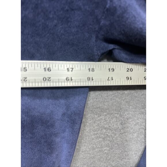 Polo Ralph Lauren Hooded Terry Sweatshirt Stretch Blue Womens Size M 8/10 - Picture 11 of 12